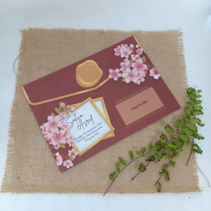 (100 pcs) Undangan Pernikahan Simple Mewah Murah Hepi 21.305