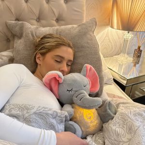 4 โหมดเด็กหายใจ Soothing Elephant Plush ตุ๊กตาของเล่น Sleeping Companion เพลงและแสงตุ๊กตา Sensory ตุ๊กตาของเล่นเด็กของขวัญ