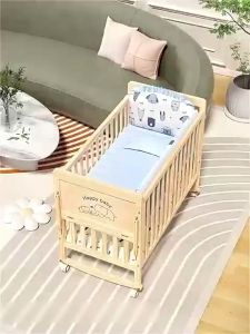 BENBO Solid wood baby cradle multifunctional childrens newborn detachable splicing crib Stitching Big Bed Removable Newborn Baby Multifunctional Childrens Solid Wood Unpainted Cradle Bed - Lazada