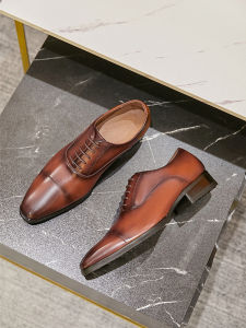 Business Formal Oxford Shoes Mens Wedding Shoes Three-Buckle Loafers Breathable Leather Upgraded Version 2025 New Style