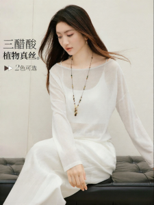 HOPESHOW | Light And Lazy Style Sweater Two Way Wear Shoulder Exposed Wrinkle Hem Slit Top