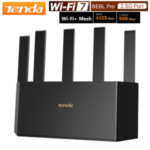 Tenda Router BE6L Dual-Core Wifi7 BE5100 5011Mbps 2.5G Ethernet Port Dual Frequency 2.4/5GHz 5Independent Signal Amplifiers Mesh