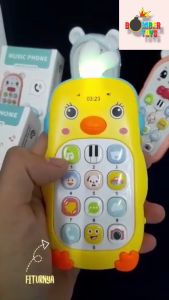 MAINAN ANAK MUSIC HANDPHONE EDUKASI BABY SUARA SONG KADO TELEPHONE