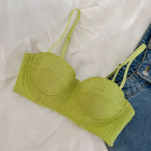 เซ็กซี่ Pure Desire ผู้หญิง ชุดชั้นในแบบบาง ระบายอากาศได้ดี ใส่สบาย หวาน Half Cup นุ่ม บราแหวนเหล็ก บราสุภาพสตรี  ผ้าไนลอน