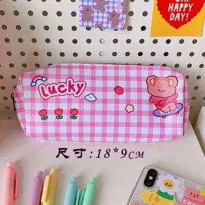 กระเป๋าใส่อาหาร Hello Kitty ทรงสี่เหลี่ยมจัตุรัสแบบสะพายไหล่ผ้าใบความจุขนาดใหญ่ อุปกรณ์เก็บของสำหรับใช้ในบ้าน