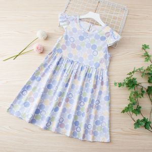 Girl Dress Cotton Vest Skirt Outwear Skirt Summer Thin Kids Floral Skirt Girl Fashionable Princess Dress