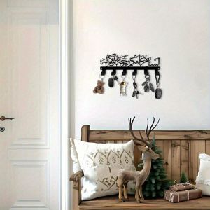 CIFbuy | CIFBUY Metal Wall Art Key Holder Space Saving Key Rack for Entryway Office Kitchen Bohemian Islamic Design Home Decor