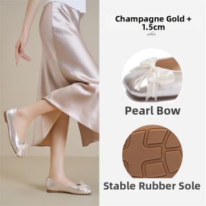 Josiny | Ladies French Style Mary Jane Shoes Coarse Heel