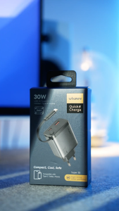 VIVAN Charger Super 5S Gan 30W Usb C & Usb A Fast Charging Multi Protokol Kabel bisa ditarik 70cm -Garansi Resmi 1 Tahun