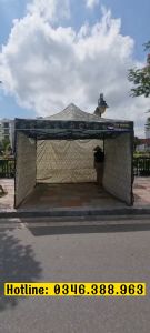 [Nặng 25 KG] Nhà Bạt Di Động Dã Chiến 3M X 3M Có Bạt Che 3 Mặt Che Nắng Che Mưa Ngoài Trời Che Nắng Che Mưa Ngoài Trời