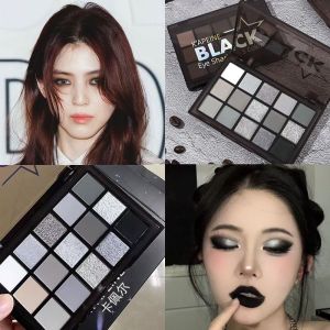 Dark Knight Eye Shadow Plate 15 Colors Dark Gray Cement Smoked Pure Desire Fashion Makeup 2023 New Arrival Cos