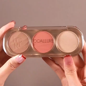 FOCALLURE (FA-F45) Pro-Sculpt 3-in-1 3D Palette Highlighter & Contour & Blush Multi-Use
