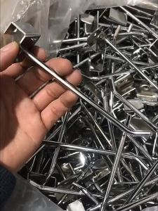 10Pcs Besi Cantolan Aksesoris Cantolan Pipa Kotak Single Hook Kotak Cantolan Pipa Kotak