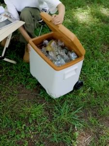 ถังแช่อเนกประสงค์ กระติกเก็บความเย็น 30L กระติกน้ำแข็ง มีล้อลาก ถังใส่น้ำแข็ง รักษาอุณหภูมิ 24 ชั่วโมง กระติกน้ำปิคนิค กล่องใส่น้ำแข็ง