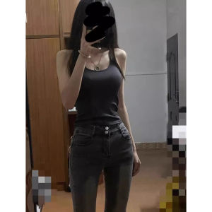 Cotton Strapless Vest Women Summer Pure Desire Inner Wear Beautiful Back Base No Pad Outerwear Sleeveless Top