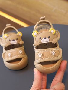 Baby Summer Slip-On Shoes Soft Bottom Clog Sandals Toddler Learning to Walk Shoes Covered Toe Beach Shoes for 1-2 Year Olds