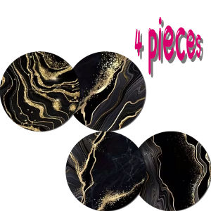 4-piece set - Wooden table mats non-slip and heat-resistant for tabletop protection dining table decor and restaurant gifts