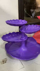 4 Tier Leaf Serving Tray Fruit Basket Candy Snack Holder Multi Layer Food Display Organizer Kitchen Home Table Stand