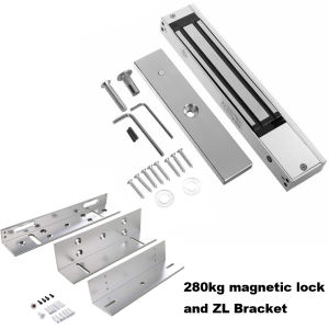 180kg 350lbs 280KG 600lbs Electric Magnetic Lock DC 12V Single Door Electromagnetic Lock with ZL Bracket