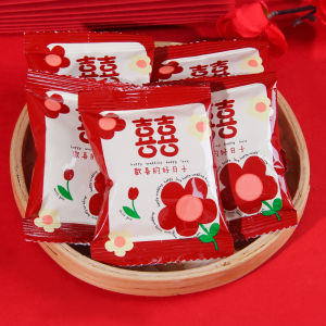 Wedding Candy Fruit Flavor Soft Candy 500g Bulk Packaged Snacks Traditional Chinese Wedding Sugar Bears Joyous Day Bear