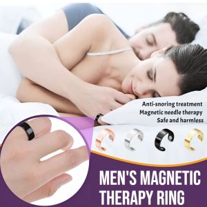 Mens Magnetic Therapy Ring Magnetic Health Ring Rose Gold Plated Magnetic Opening Ring