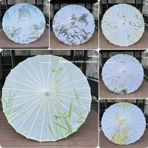Classical Chinese Style Printed Parasol for Photography Decorative Use
