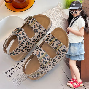 Children Fashion Leopard Pattern Sandals Anti-slip Buckle