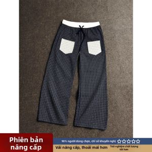 LIUBU | Quần Dài Phong Cách Retro Mỹ Thoáng Mát Đôi Chân Rộng Thoải Mái