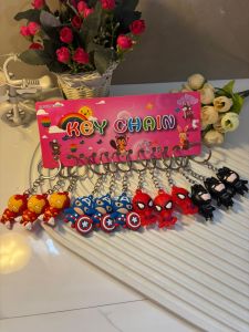 Gantungan Kunci Superhero Spiderman/Batman/Ironman/Captain A