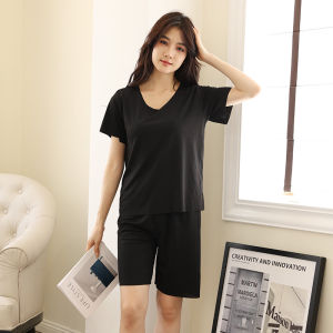 Ice Silk Sleepwear Set Womens Slimming