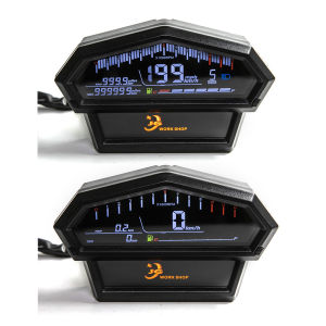 New Style 6 Gear Universal Motorcycle LED LCD Speedometer Digital Backlight Waterproof Odometer Tachometer For 1 2 4 Cylinders