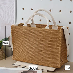 Large Capacity Straw Woven Handbag New Upgrade Version Portable Eco-Friendly Canvas Bag for Home Storage And Shopping