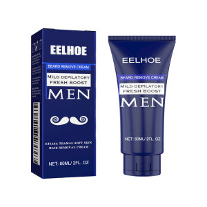 EELHOE | EELHOE Men Depilatory Cream for Body Face Soften Hair Grooming Smooth Skin No Irritation Gentle Painless Beard Remove Cream 60ml