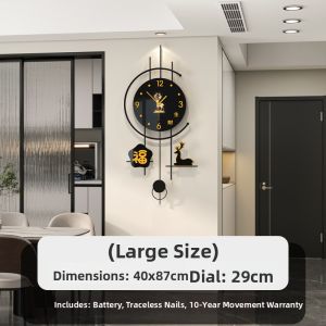 Luxurious Home Decor Clock Hole-Free Installation