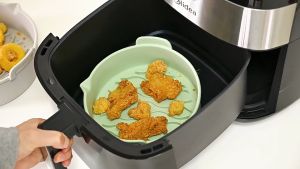 7.8" High-Quality Non-Stick Silicone Air Fryer Basket with Removable Filter | Universal Fit for Healthy Cooking