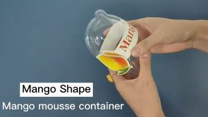 กล่องมะม่วง กล่องข้าวเหนียวมะม่วง ถ้วยมูสเค้ก(50ชุด) ถ้วย+ฝา+สายคล้อง