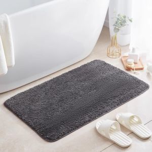 Water Absorbent Non-Slip Bathroom Mat Home Use Living Room Carpet Toilet Entrance Door Mat Modern Simple Style Machine Washable