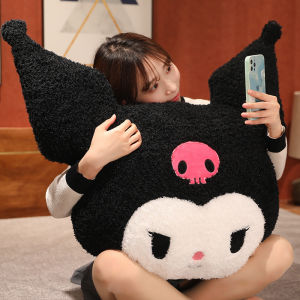 JOJO CASTLE Big Size Cute TAKARA TOMY Kuromi Throw Pillow My Melody Back Cushion Kawaii Japanese Style Sanrio Plush Toys Sofa Decorative Pillow Girl 库洛米 美乐蒂 抱枕