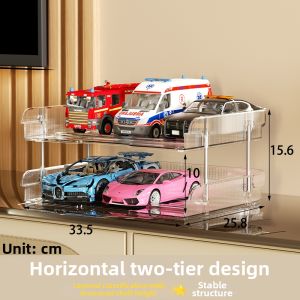 Multilayer Clear Toy Car Storage Shelf