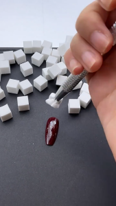 Sponge Ombre Nail Art Disposable Manicure Alat Penjepit Spons Kuku Multifungsi