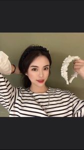 F4 Bando Ballerina Lebar 3.5cm Bandana Kerut Nagita Bahan Satin Silk Korean Boraffle Headband