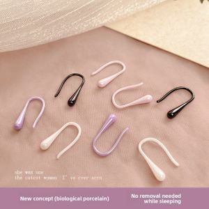 Colorful Ceramic Ear Cuffs Sleepwear Friendly Bio-ceramic Earrings Sweet Simple Design Ear Jewelry for Women Handmade Craft