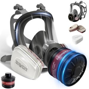 หน้ากากป้องกันแก๊สพิษแบบเต็มหน้า Survival Chemical Respirator พร้อมตัวกรอง 40 มม. หน้ากากป้องกันแก๊สพิษแบบเต็มหน้าพร้อมแผ่นกรองคาร์บอนกัมมันต์ขนาด 40 มม.