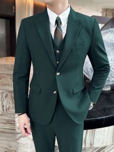 Young New Arrival Fashionable Suit Male Commute Minimalist Casual K-style Silm Trendy Wedding Suit Mens Suits