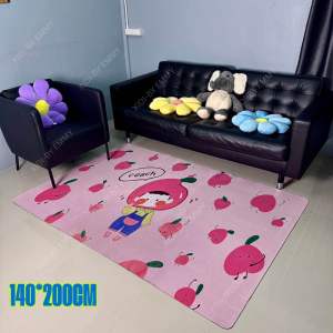 XIDI พรมในห้องนั่งเล่น ลวดลายการ์ตูน การออกแบบพื้นกันลื่น Size： 140*200Cm