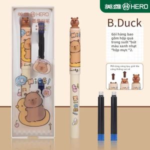 HERO | HERO P207 Lucky Bear Hoạt Hình Bật Hình Hoạt Hình Bút Máy Dành Cho Học Sinh Viết Thư Pháp Luyện Thi Bút Máy Nhựa Cao Cấp