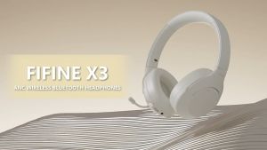 FIFINE X3 Wireless Bluetooth Headphones Over-Ear Noise Cancelling Headphones with Soft Earmuffs Up to 65H Playtime for Music Phone Calls Sport Travel Headset for iPhone/Android/Tablet