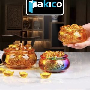 Hũ Vàng Cầu Tài Lộc Trang Trí Tết-Hũ Vàng Mini Thần Tài-PAKICO