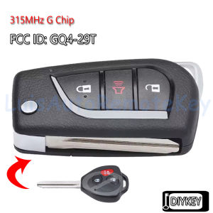 Upgraded Flip Remote Car Key Fob 315MHz 314.3MHz G 4D67 Chip for Toyota Matrix Venza Corolla RAV4 4Runner Yaris GQ4-29T HYQ12BBY