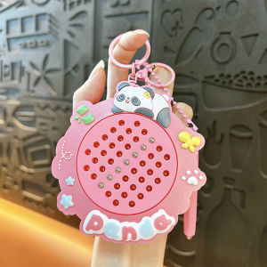 Creative Panda Magnetic Whiteboard Keychain Fun Stress Relief Student Bag Accessory Small Gift Cute Style ABS Material